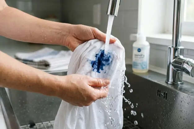 rinse with cold water only