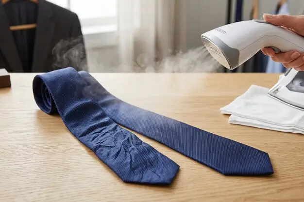 how to remove wrinkles from a silk tie