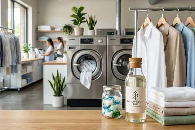 how eco-friendly detergents support professional laundry and dry cleaning services